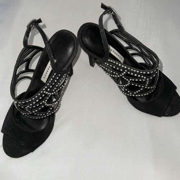 Black Glimmer Poet Heels - Picture 4 of 4